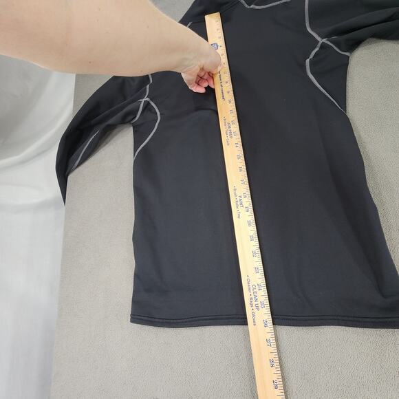 Nike Pro ThermaFit L Moc Neck Pullover Women Black White Compression Performance - Picture 5 of 14